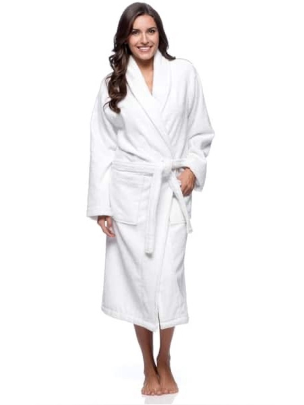 Monogrammed E Authentic Hotel Spa Unisex Turkish Terry Cloth Bath Robe medium/ s